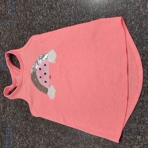 Cat & Jack Pink Sequin Tank, Size 6/6x